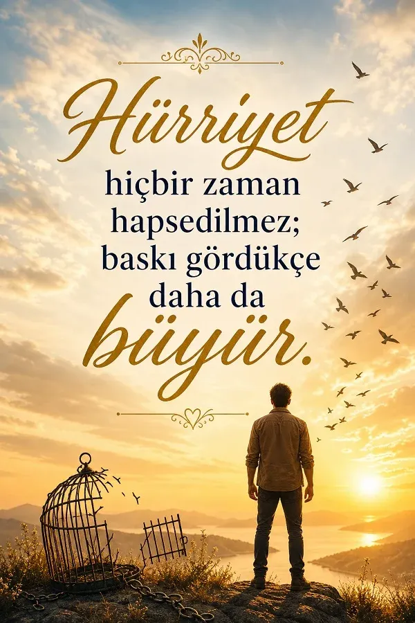 Açık kafes ve uçan kuşlar ile özgürlük teması