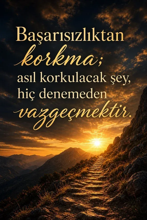 Gün doğumu ve cesaret temalı söz