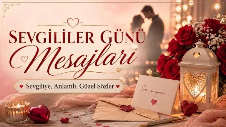 Güller, mum ışığı, aşk mektubu ve romantik çift silüetiyle hazırlanmış Sevgililer Günü kapak görseli.