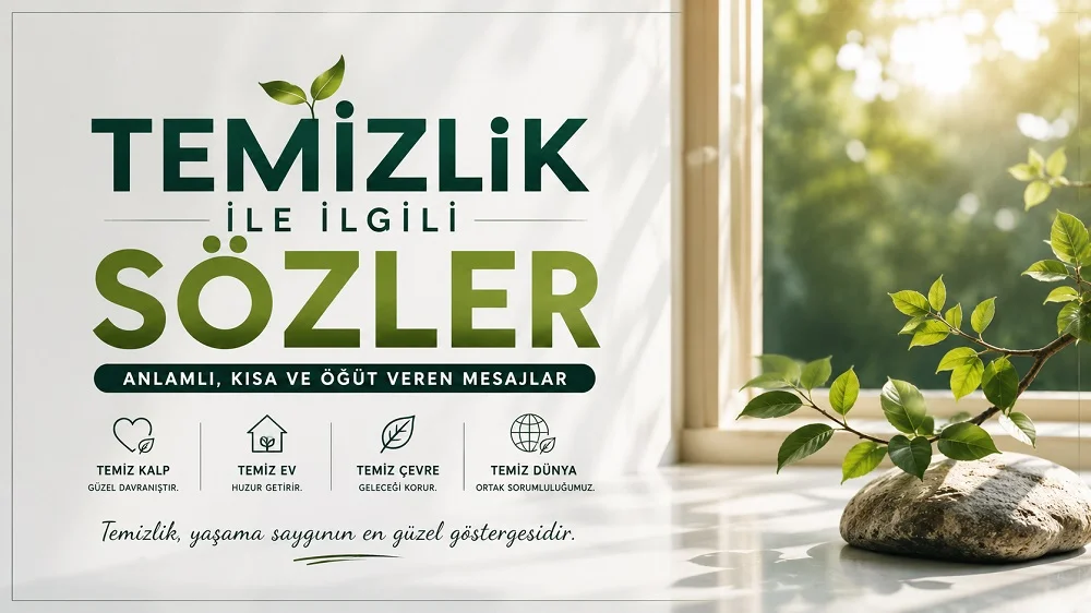 Doğal ışık alan pencere önünde yeşil bitkiler ve sade dekorasyonla hazırlanmış, temizlik ve huzur temasını yansıtan modern kapak görseli.