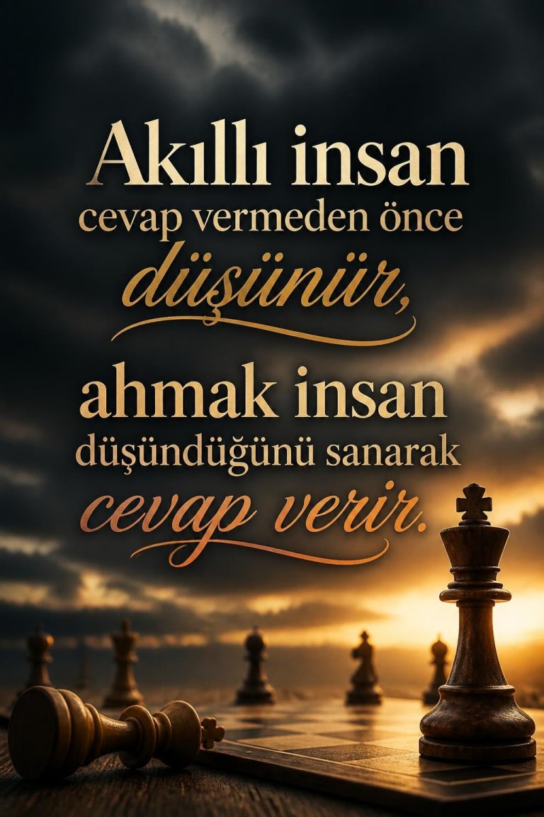 Akıllı insan cevap vermeden önce düşünür, ahmak insan düşündüğünü sanarak cevap verir.