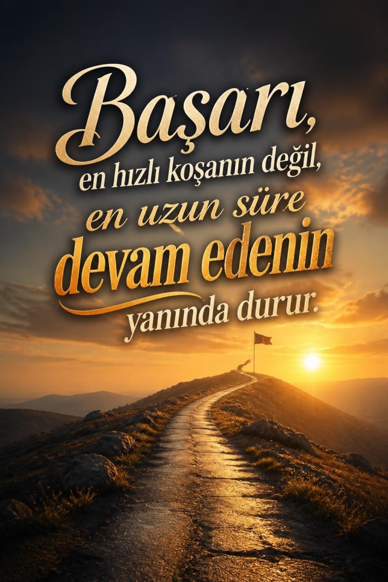 Başarı, en hızlı koşanın değil, en uzun süre devam edenin yanında durur.