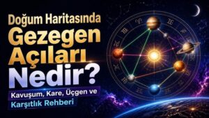 Doğum Haritasında Gezegen Açıları Nedir? Kavuşum, Kare, Üçgen ve Karşıtlık Rehberi