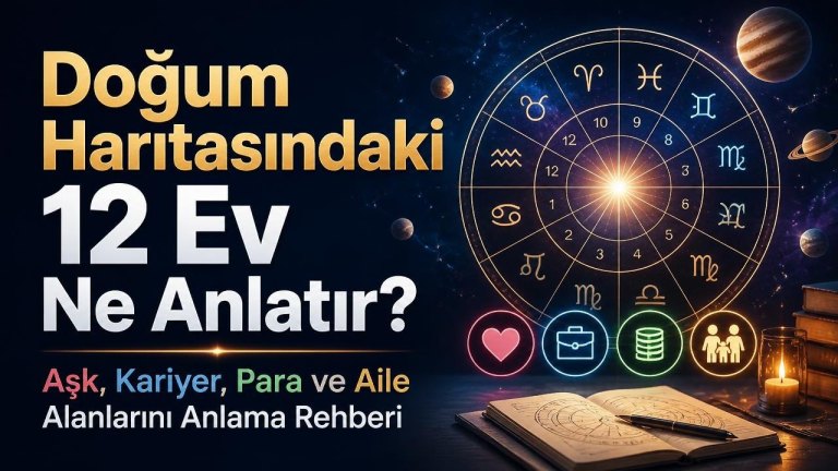 Doğum Haritasındaki 12 Ev Ne Anlatır? Aşk, Kariyer, Para ve Aile Alanlarını Anlama Rehberi