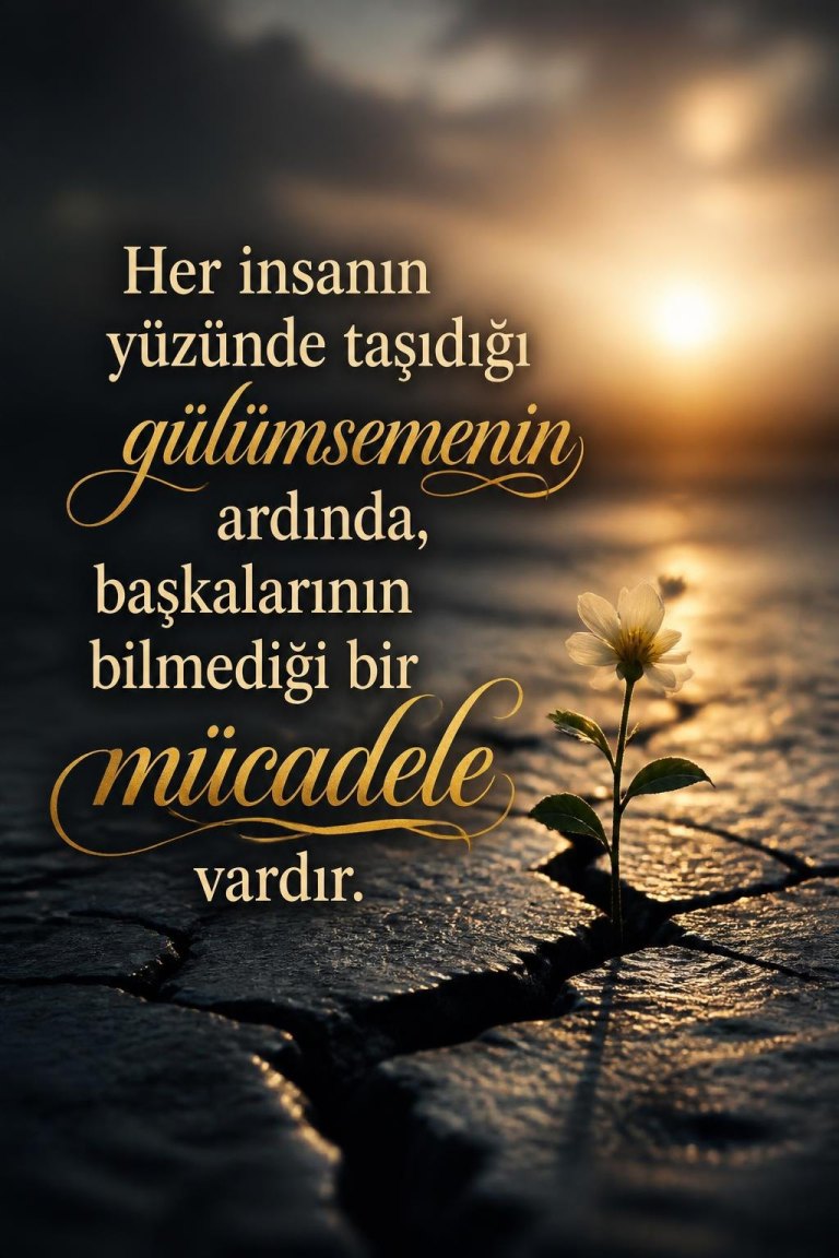Her insanın yüzünde taşıdığı gülümsemenin ardında, başkalarının bilmediği bir mücadele vardır.