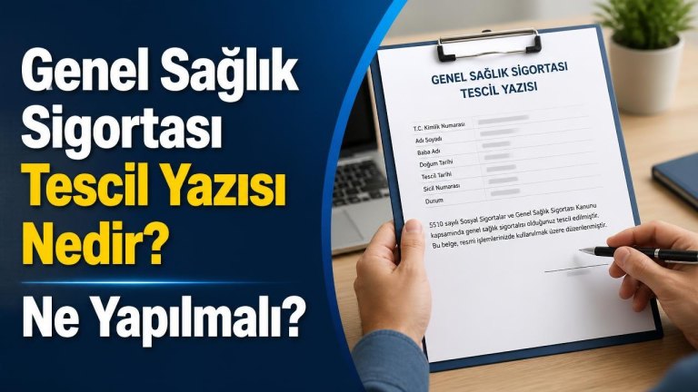 Genel Sağlık Sigortası Tescil Yazısı Nedir? Ne Yapılmalı?
