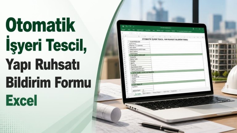 Otomatik İşyeri Tescil, Yapı Ruhsatı Bildirim Formu Excel