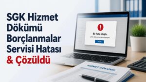 SGK Hizmet Dökümü Borçlanmalar Servisi Hatası & Çözüldü